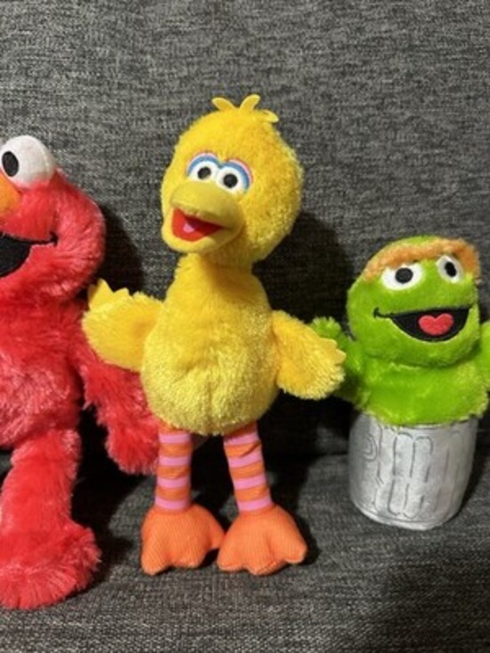 Sesame Street Plush Elmo-Big Bird-Cookie Monster Muppet Doll LOT-4 - Picture 3 of 7
